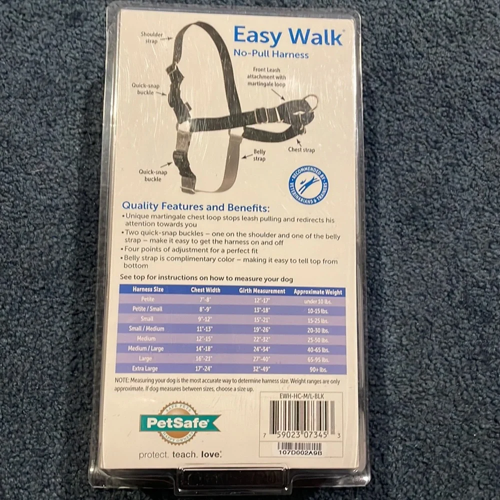 Easy Walk No-Pull Harness, Medium/Large